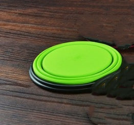 Outdoor Travel 2 in 1 Folding Feeder Bowl and Pet Water Bottle