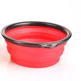 Outdoor Travel 2 in 1 Folding Feeder Bowl and Pet Water Bottle