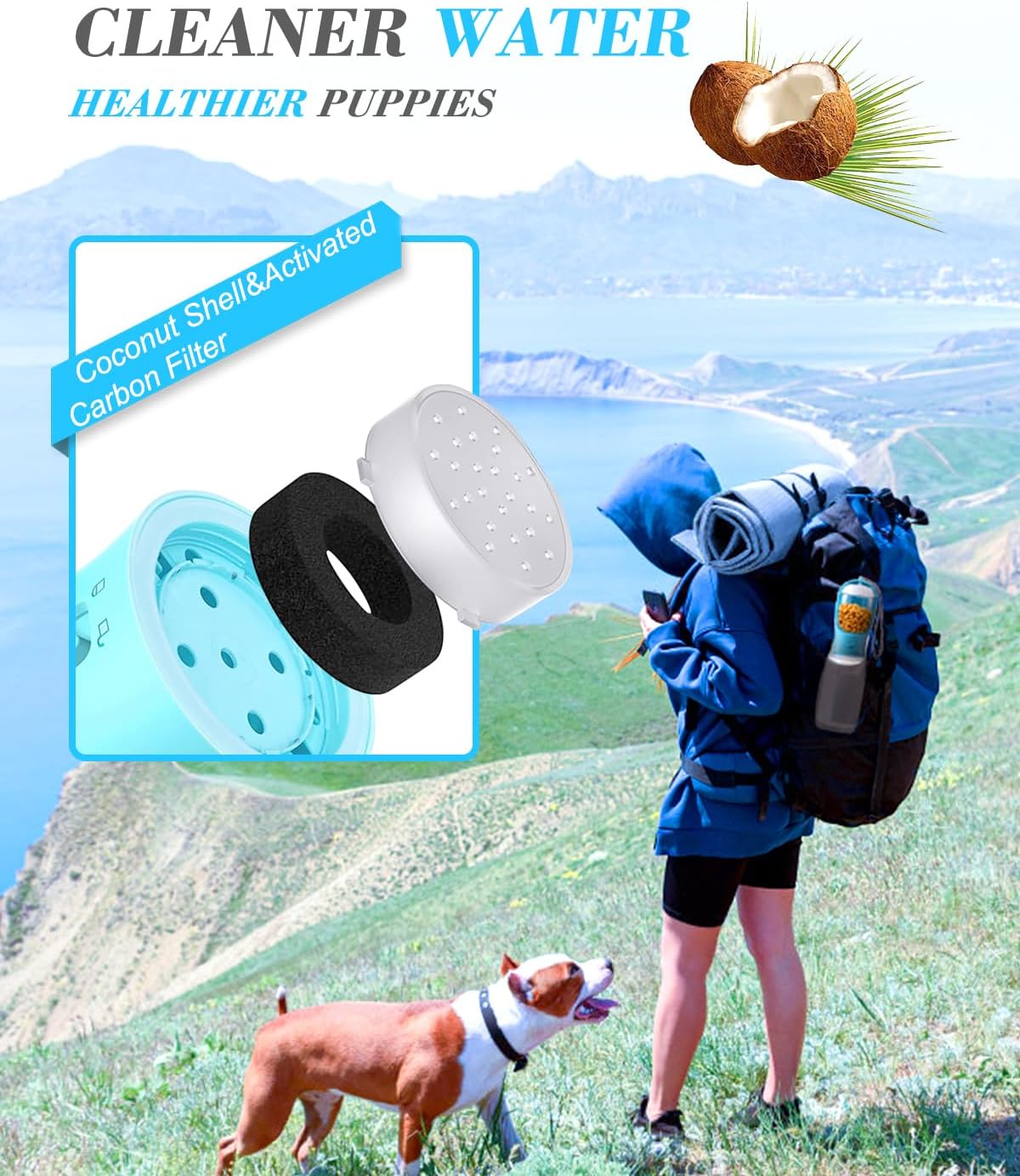Portable Puppy Water Bowl and Food Dispenser for pet