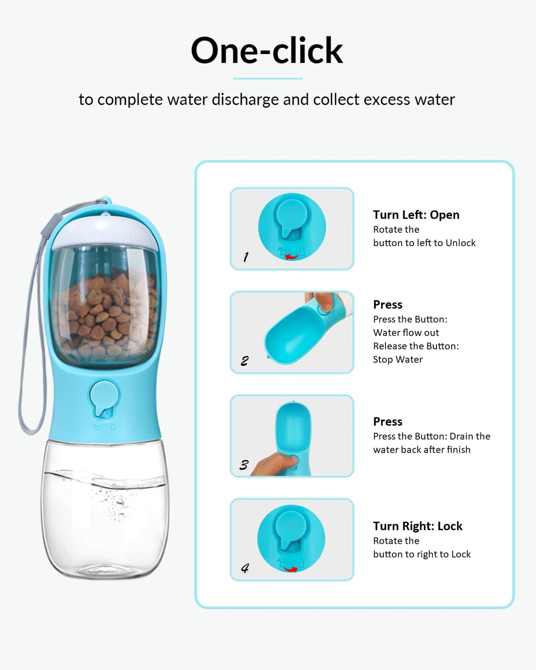 Portable Puppy Water Bowl and Food Dispenser for pet