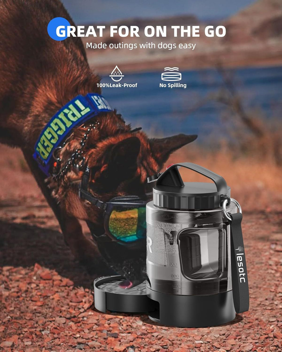 On-The-Go Convenient Hydration with Dog Portable Water Bottle