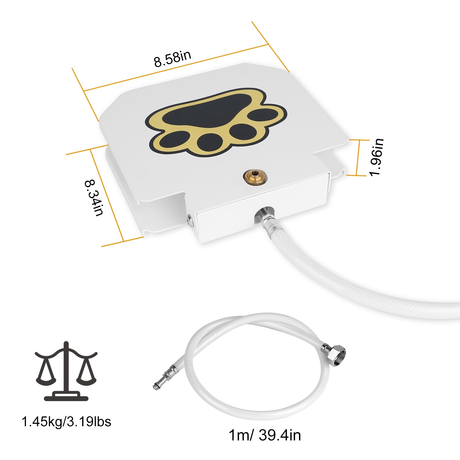 Outdoor Step On Dog Water Fountain with Paw Pedal