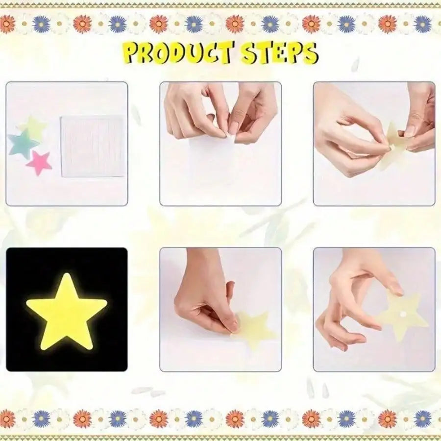 Luminous Star Wall Sticker Glow Bedroom Party Decor Set