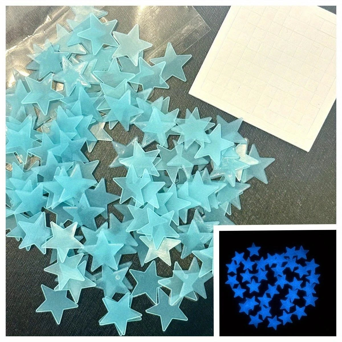 Luminous Star Wall Sticker Glow Bedroom Party Decor Set