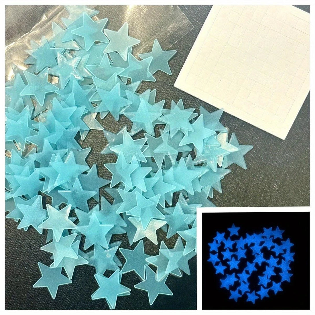 Luminous Star Wall Sticker Glow Bedroom Party Decor Set