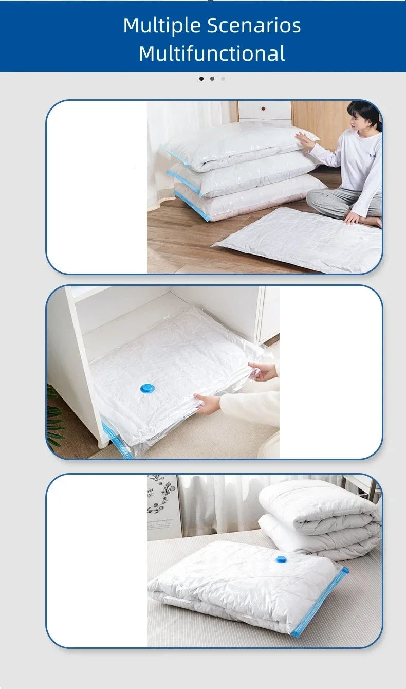 Reusable Vacuum Compression Bags Electric Mini Pump Sealer
