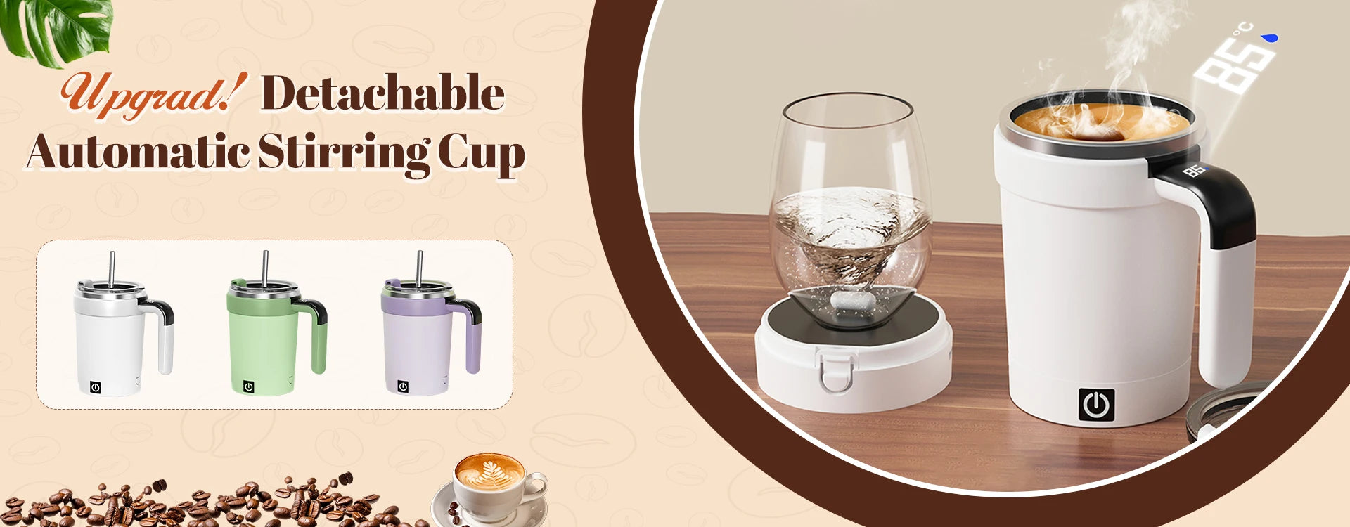 Automatic Magnetic Stirring Mug 380ML USB Electric Coffee Mug
