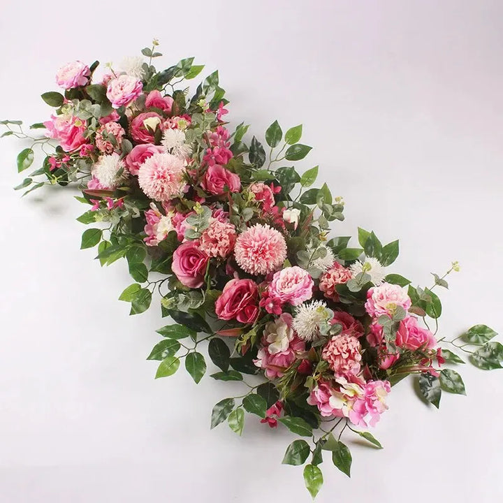 Luxury White Rose Artificial Flower Wedding Backdrop Decor