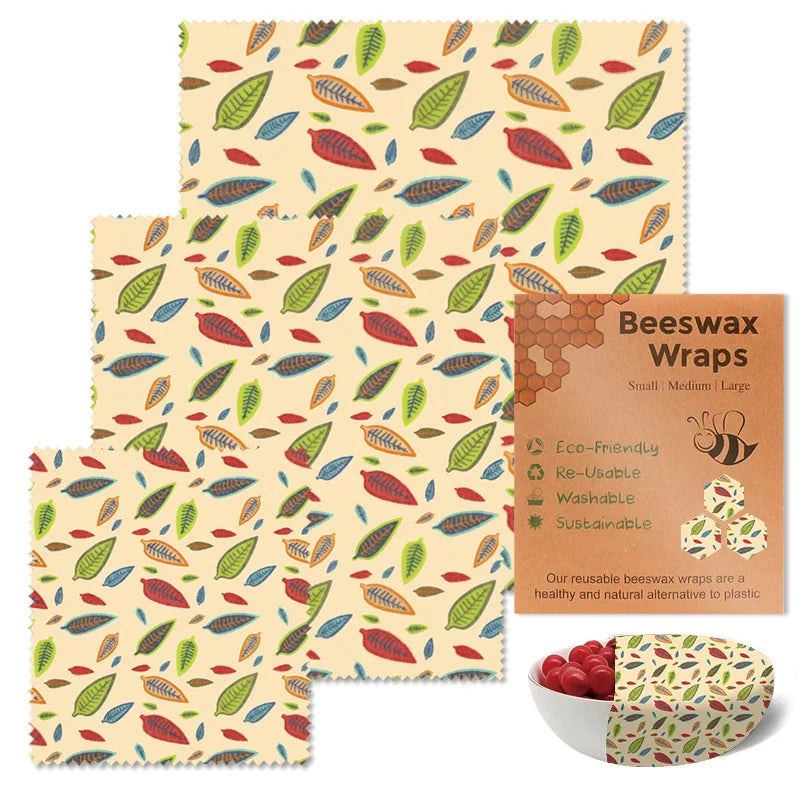 Reusable Beeswax Food Wrap Eco Friendly Plastic Free Storage