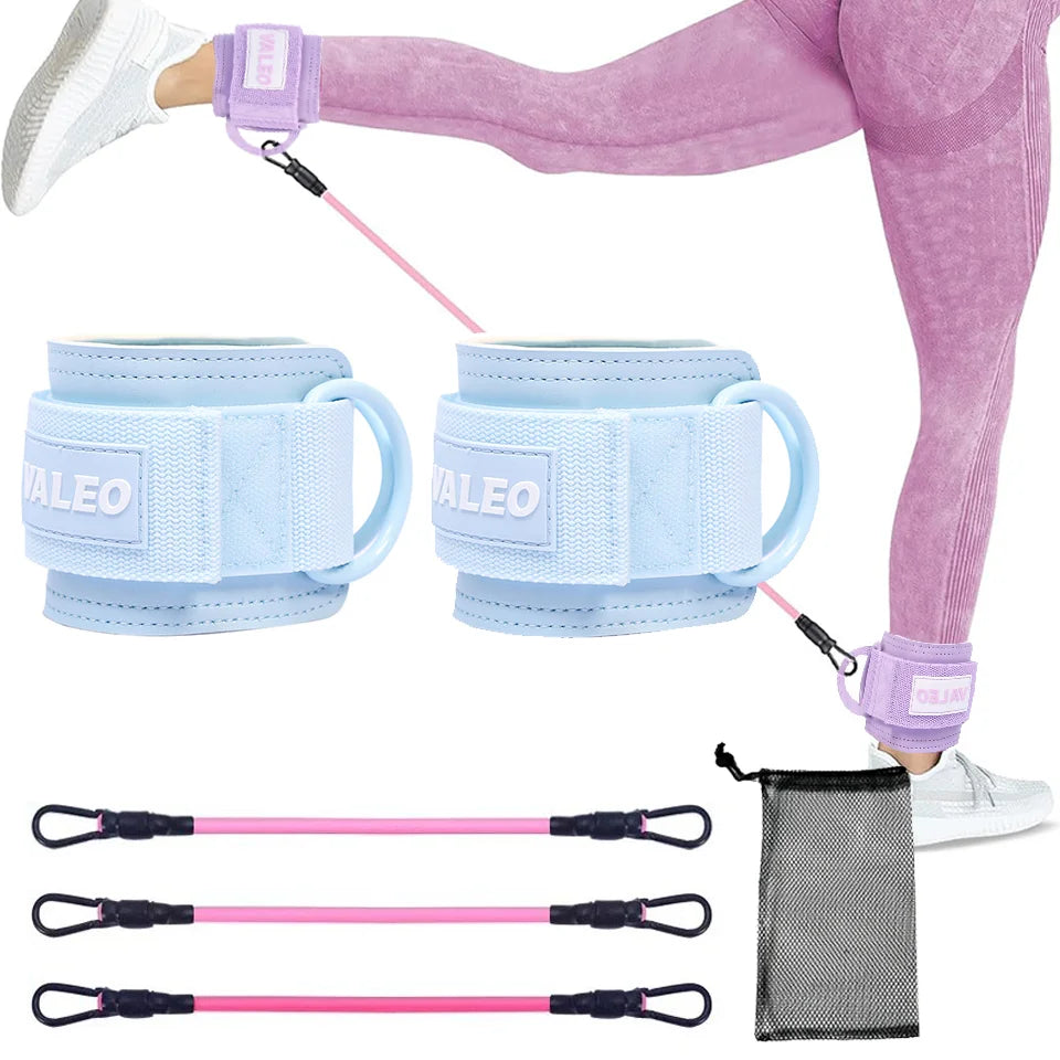 Resistance Bands Ankle Straps Adjustable Fitness Set