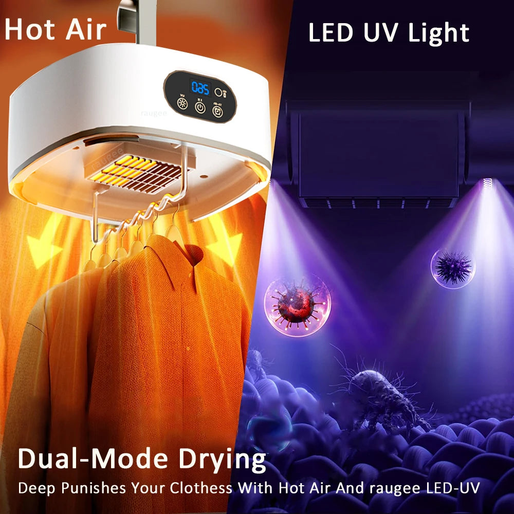 Portable Foldable Electric Clothes Dryer with Remote