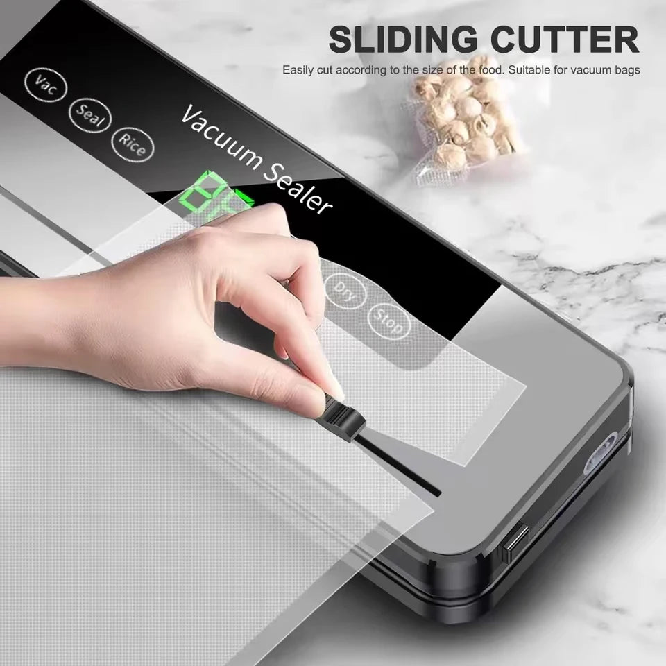 Electric Vacuum Sealer Food Storage Machine Built-in Cutter