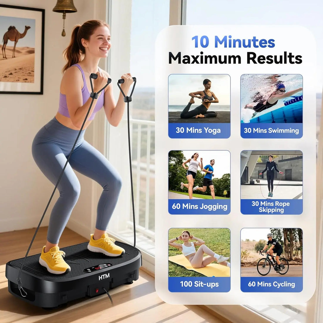 Whole Body Vibration Plate Trainer Home Fitness Machine