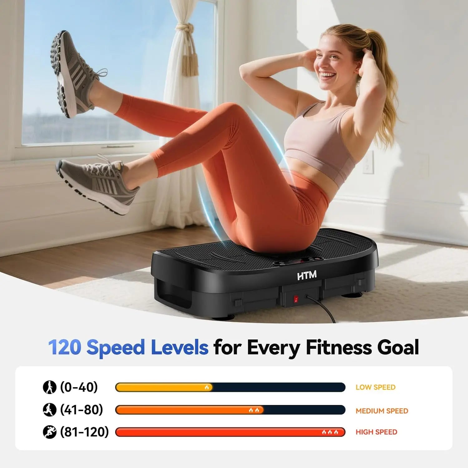 Whole Body Vibration Plate Trainer Home Fitness Machine