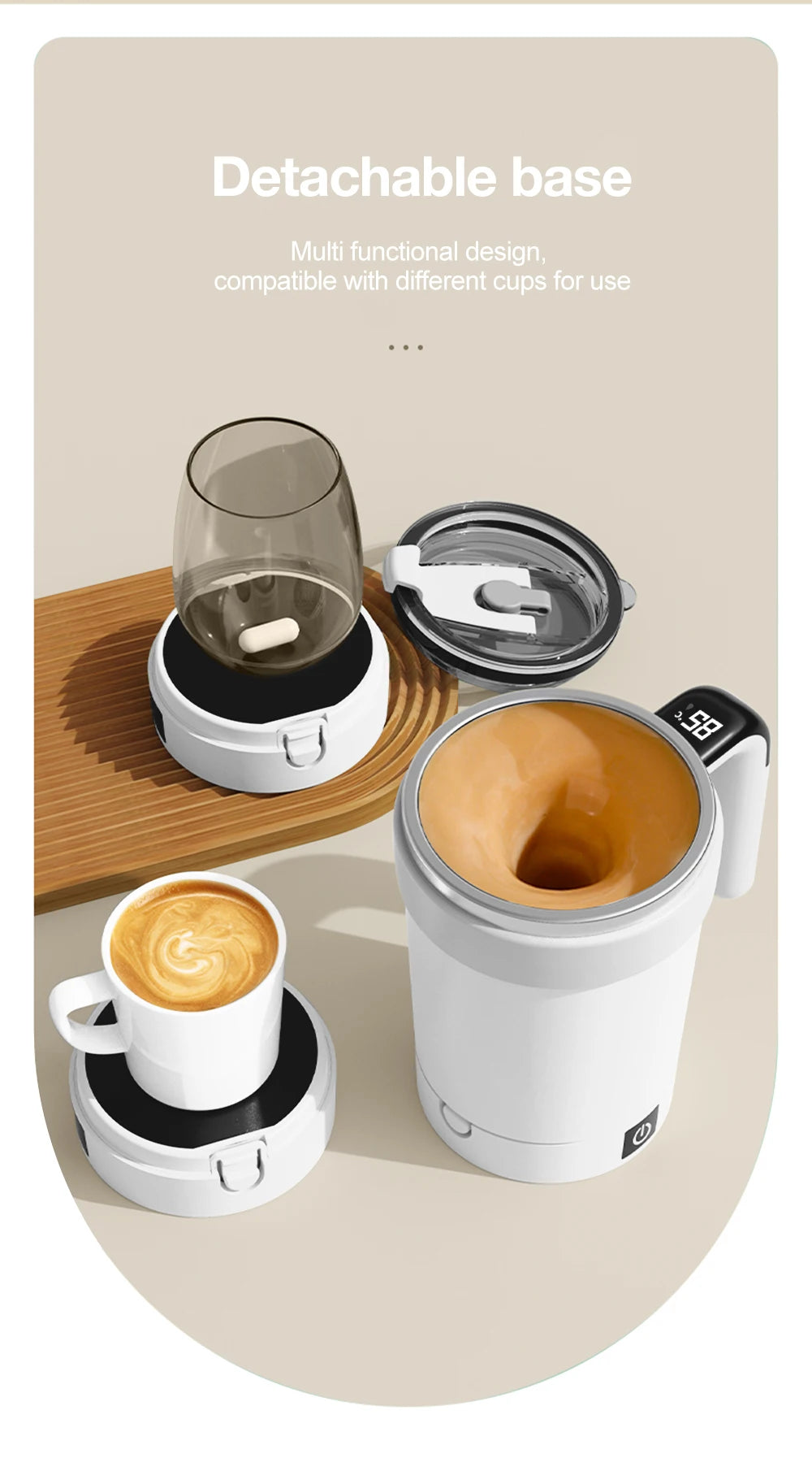 Automatic Magnetic Stirring Mug 380ML USB Electric Coffee Mug