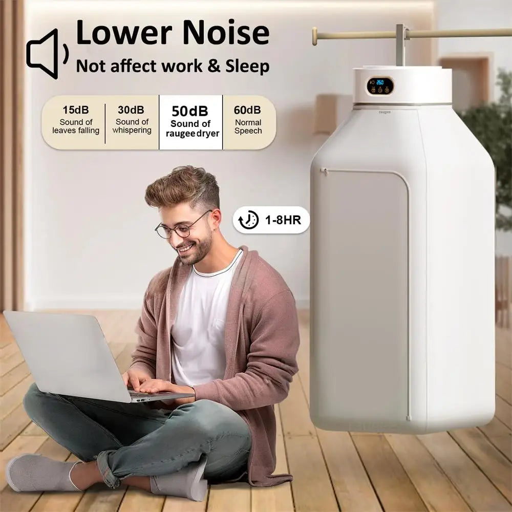 Portable Foldable Electric Clothes Dryer with Remote