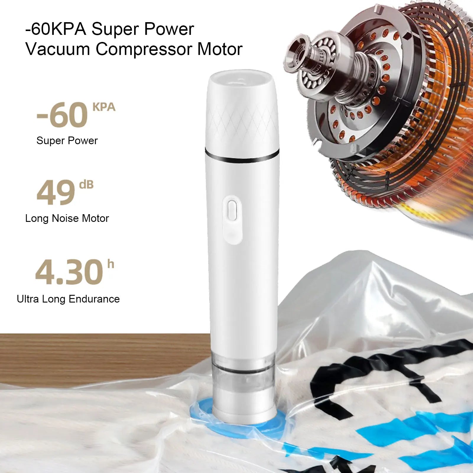 Electric Air Pump Vacuum Sealer Cordless Food Storage Tool