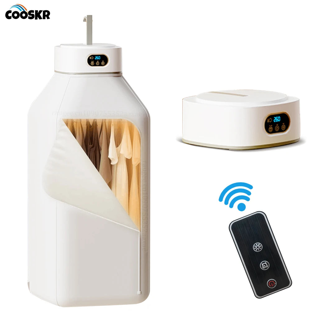 Portable Foldable Electric Clothes Dryer with Remote