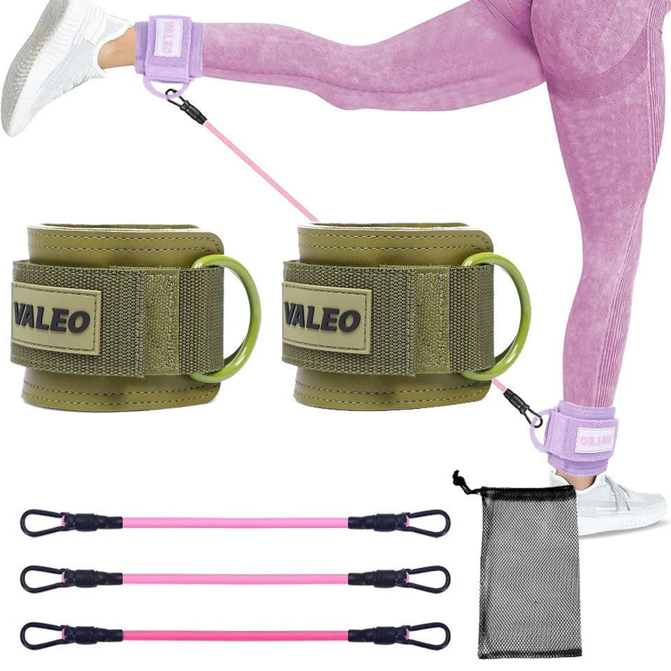Resistance Bands Ankle Straps Adjustable Fitness Set