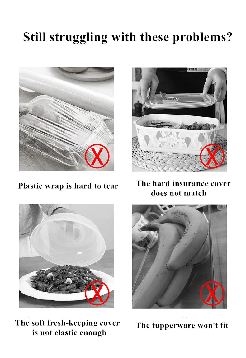 Reusable Elastic Food Cover Bowl Plate Food Saver Lids