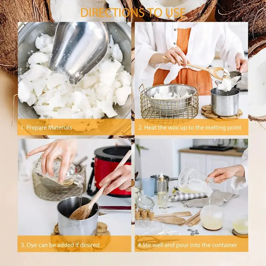 Coconut Wax Blocks DIY Candle Making Scented Wax Core