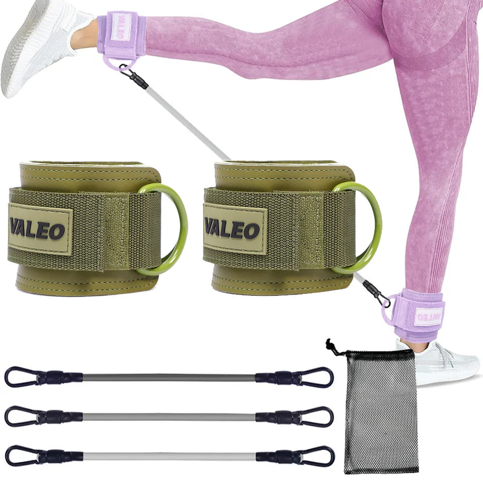 Resistance Bands Ankle Straps Adjustable Fitness Set