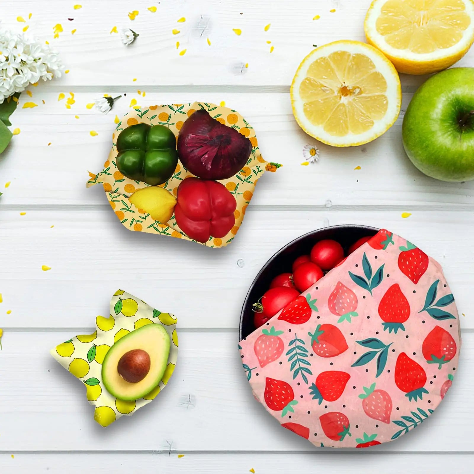 Reusable Beeswax Food Wrap Eco Friendly Plastic Free Storage
