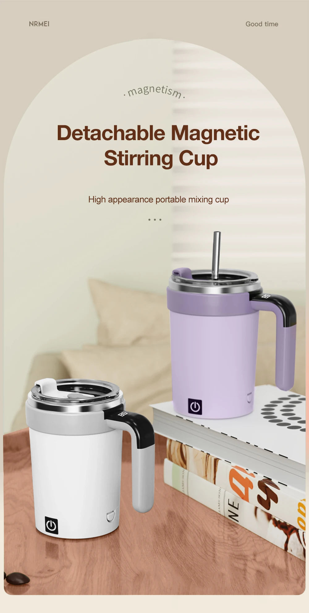 Automatic Magnetic Stirring Mug 380ML USB Electric Coffee Mug