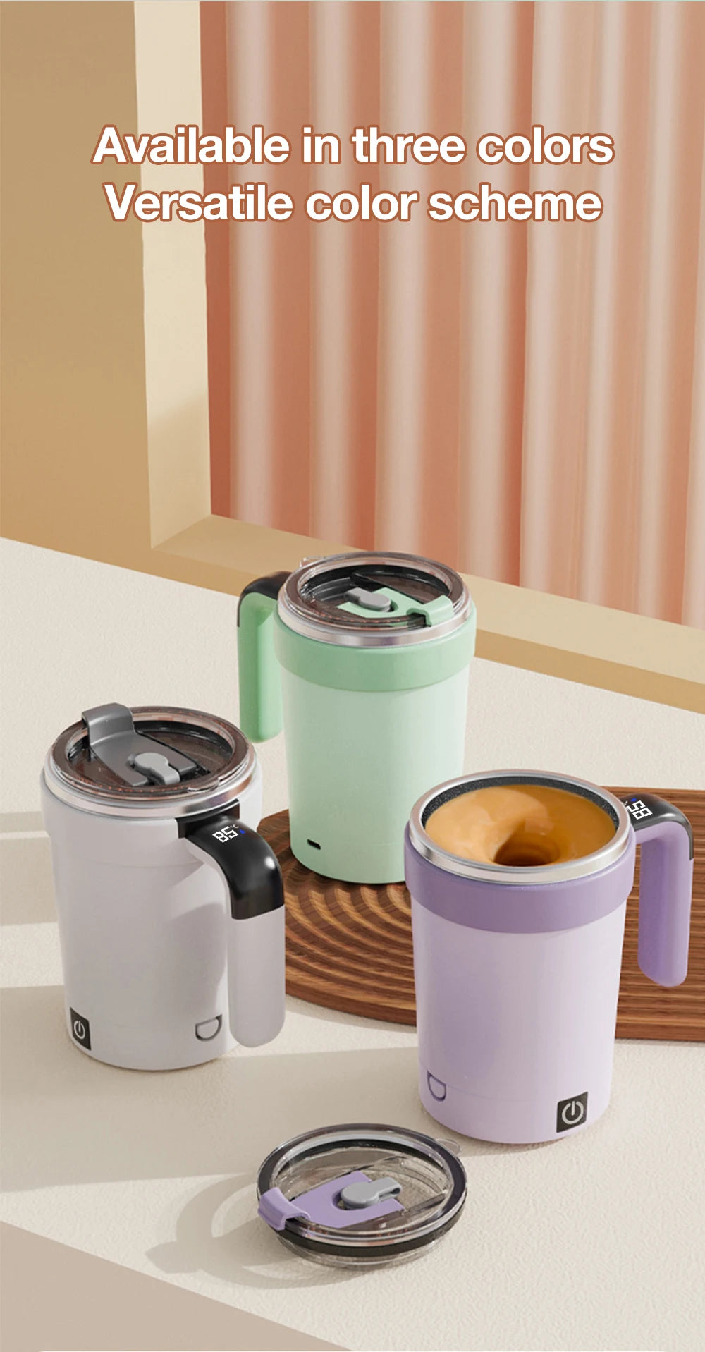 Automatic Magnetic Stirring Mug 380ML USB Electric Coffee Mug