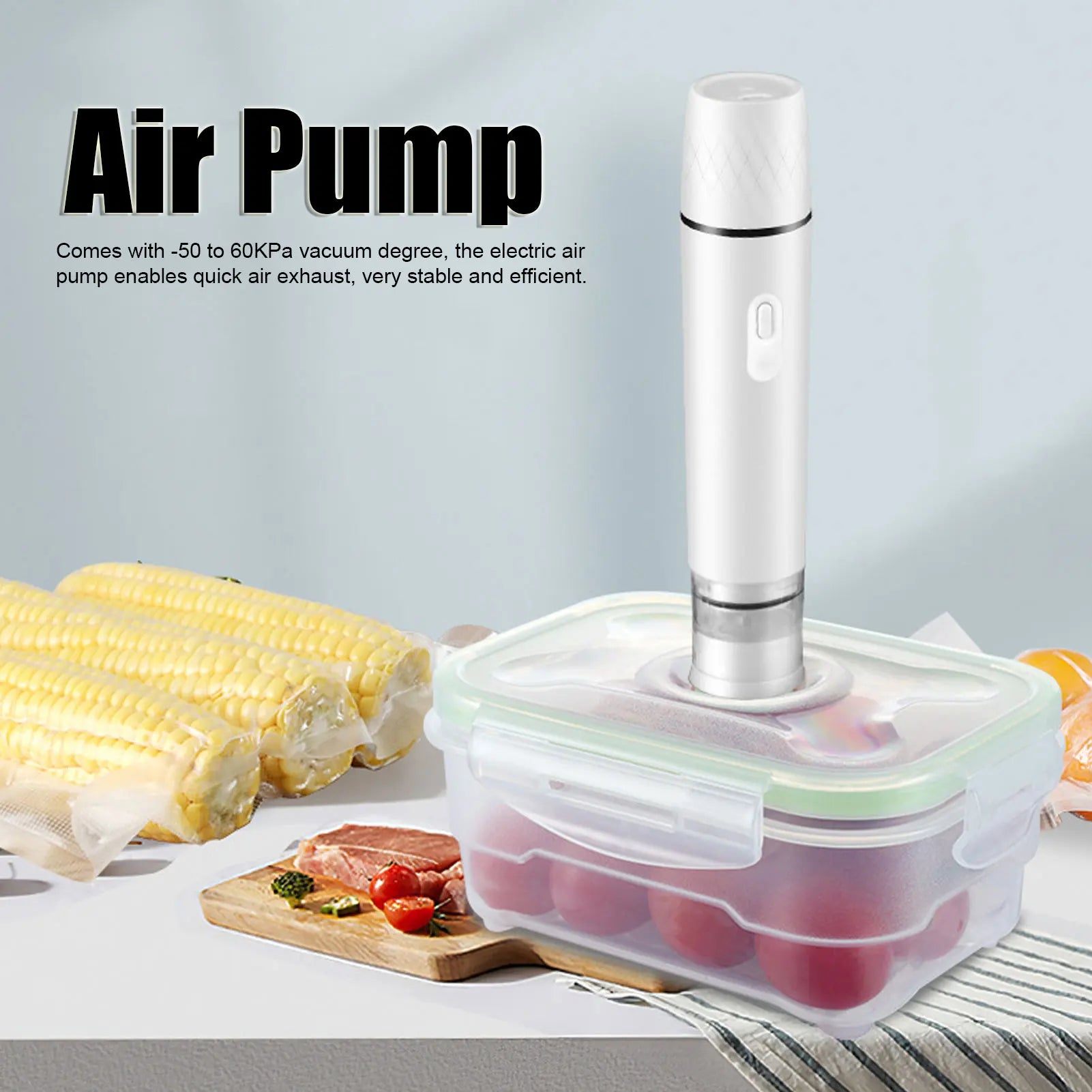 Electric Air Pump Vacuum Sealer Cordless Food Storage Tool