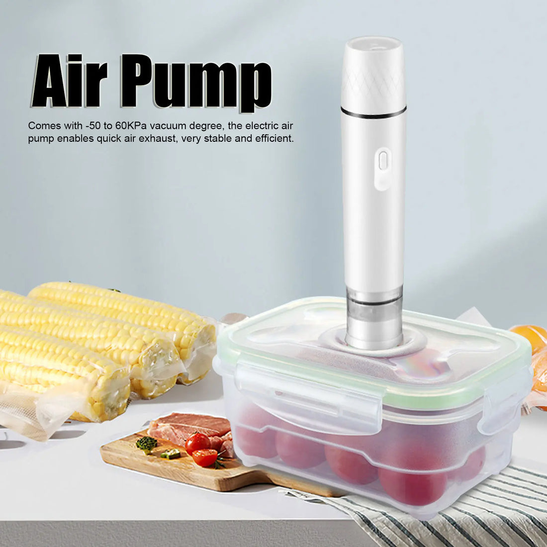 Electric Air Pump Vacuum Sealer Cordless Food Storage Tool