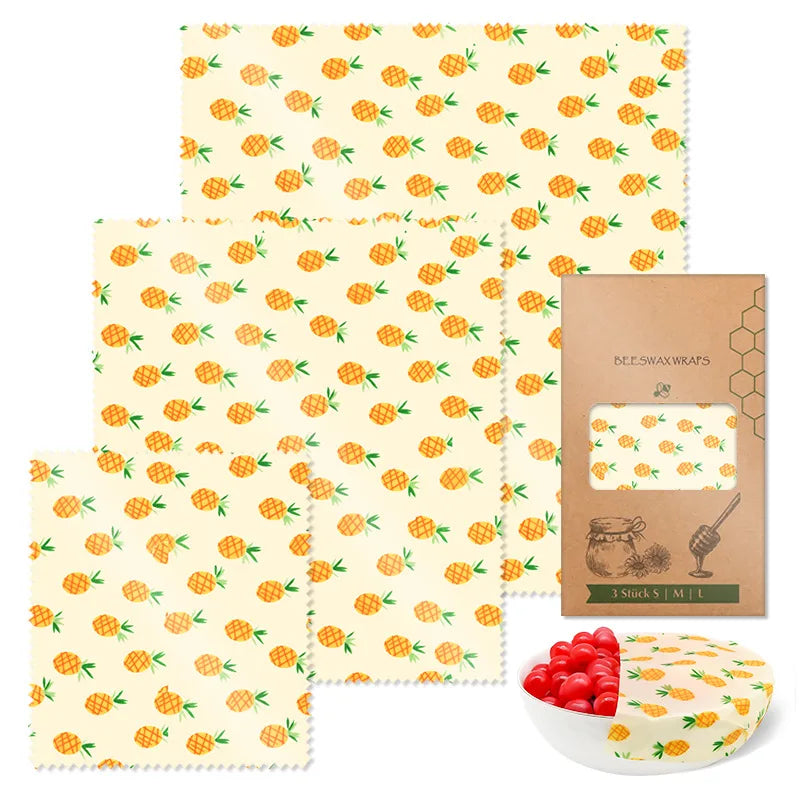 Reusable Beeswax Food Wrap Eco Friendly Plastic Free Storage