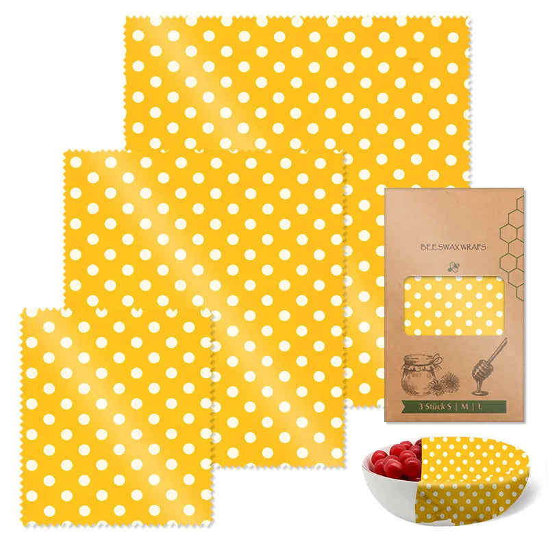Reusable Beeswax Food Wrap Eco Friendly Plastic Free Storage
