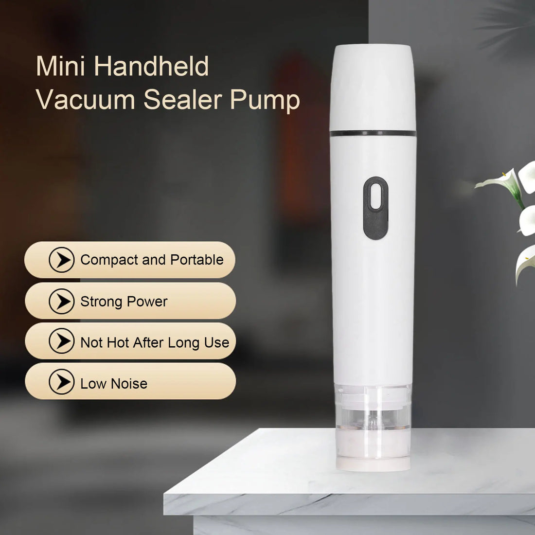Electric Air Pump Vacuum Sealer Cordless Food Storage Tool