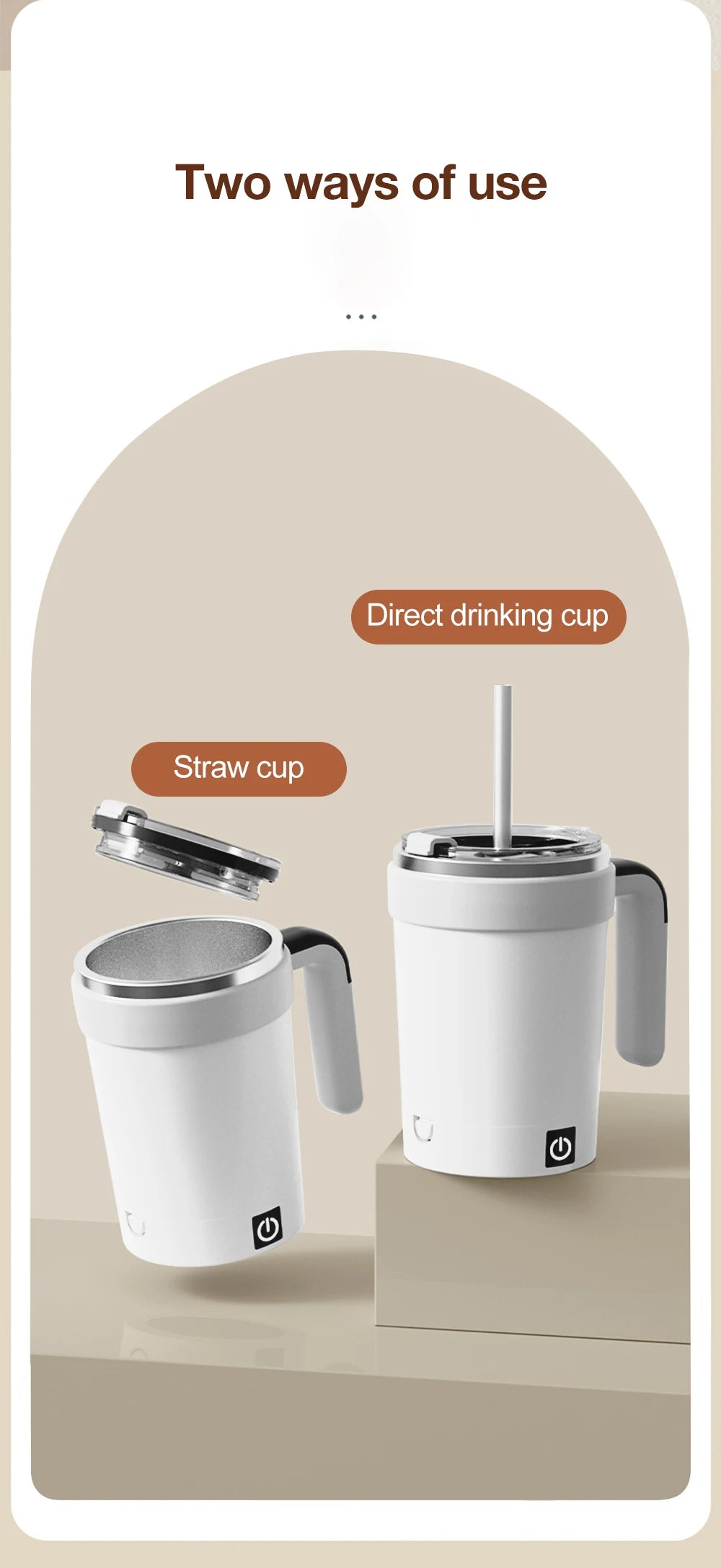 Automatic Magnetic Stirring Mug 380ML USB Electric Coffee Mug
