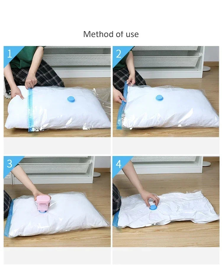 Reusable Vacuum Compression Bags Electric Mini Pump Sealer