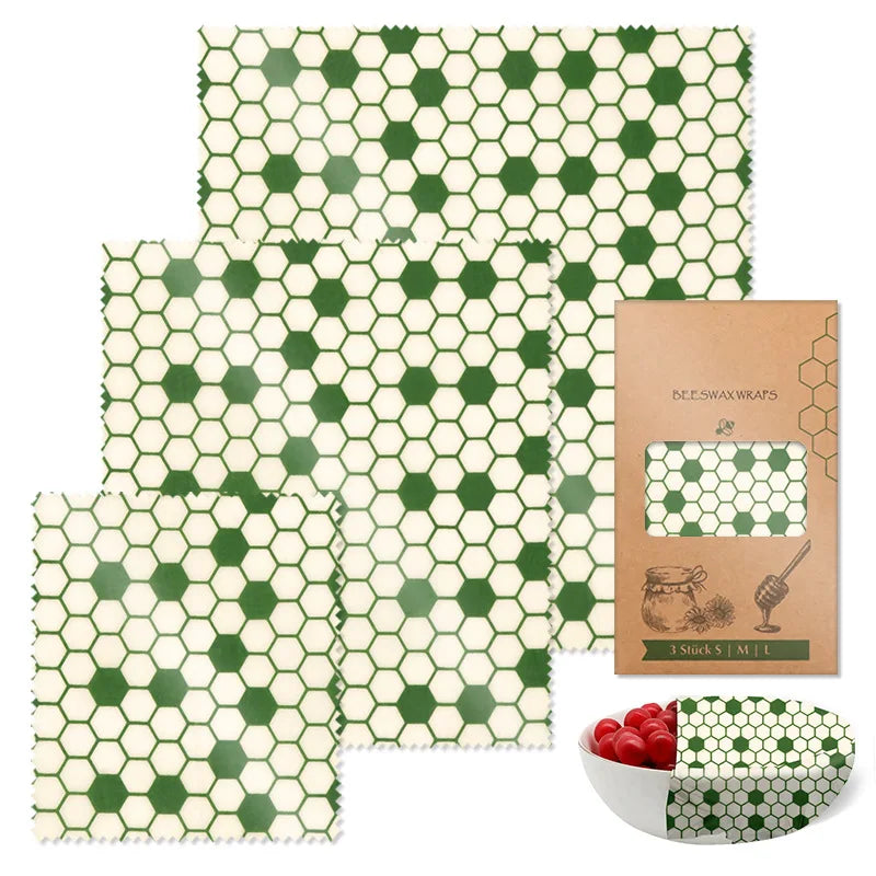 Reusable Beeswax Food Wrap Eco Friendly Plastic Free Storage