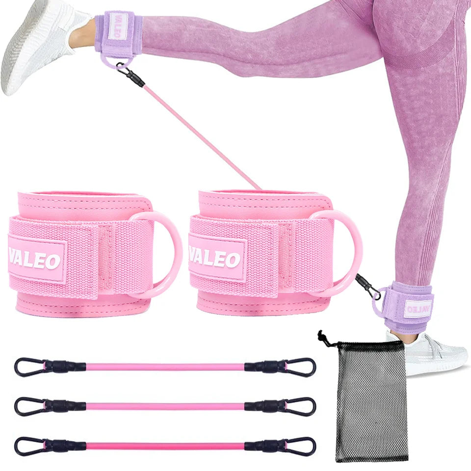 Resistance Bands Ankle Straps Adjustable Fitness Set