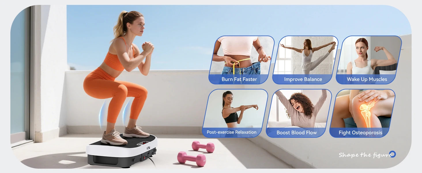 Whole Body Vibration Plate Trainer Home Fitness Machine