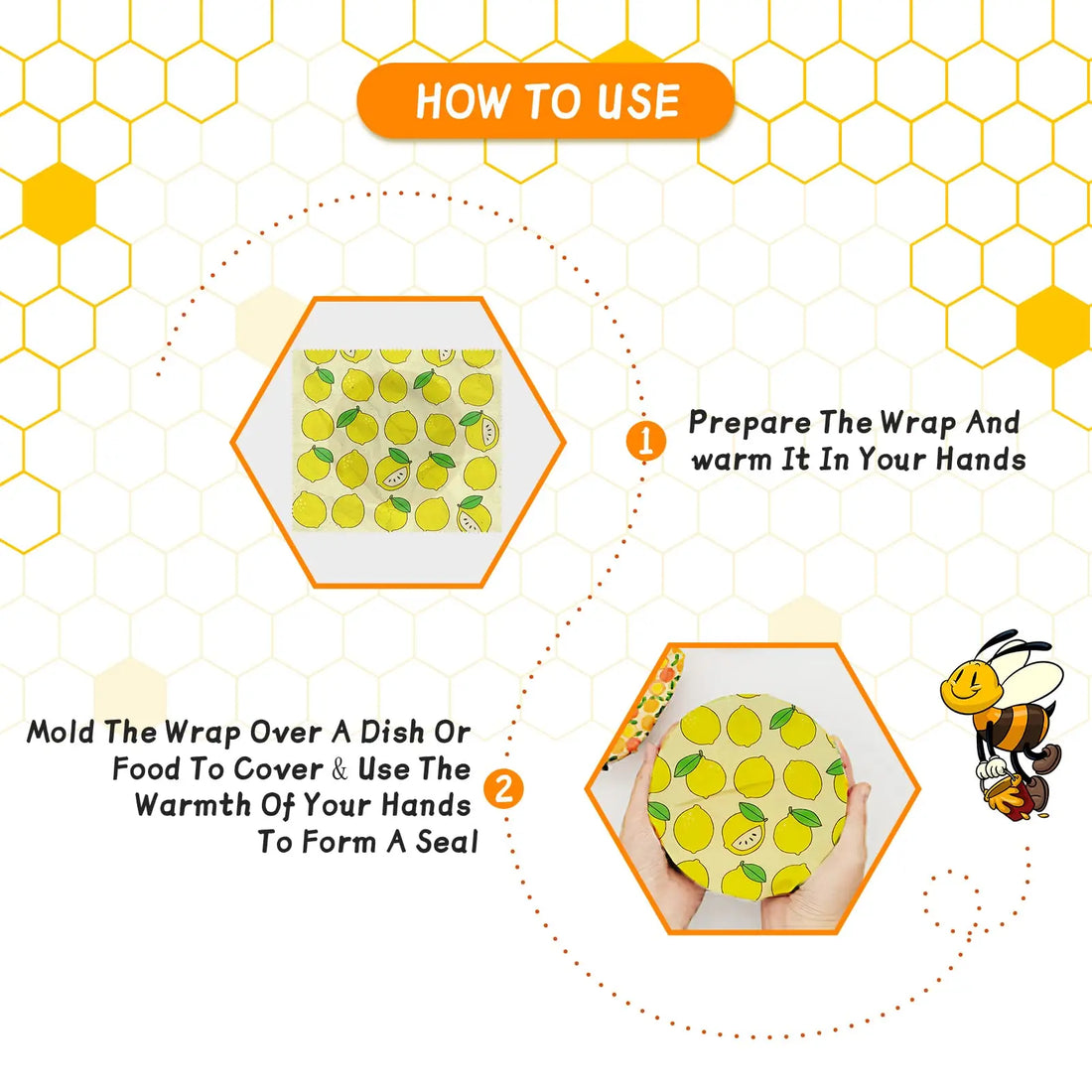 Reusable Beeswax Food Wrap Eco Friendly Plastic Free Storage