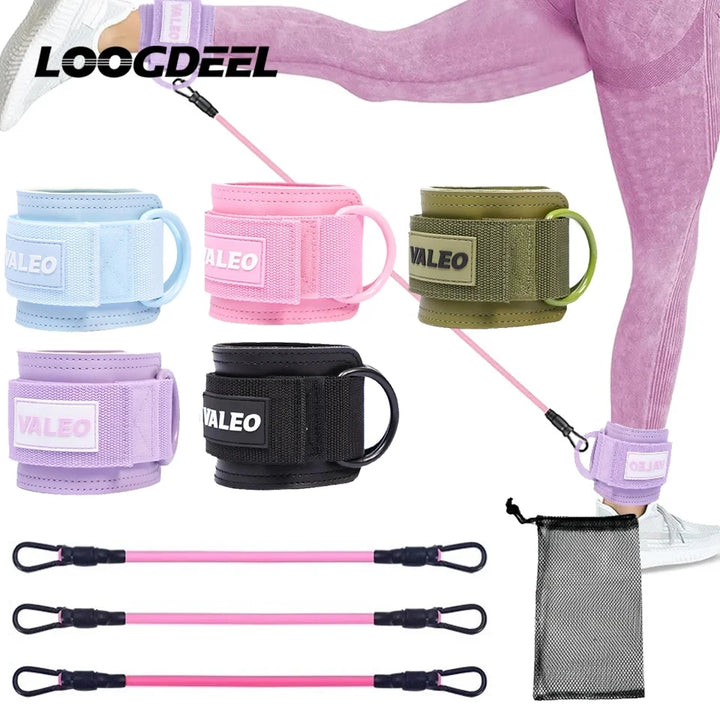 Resistance Bands Ankle Straps Adjustable Fitness Set