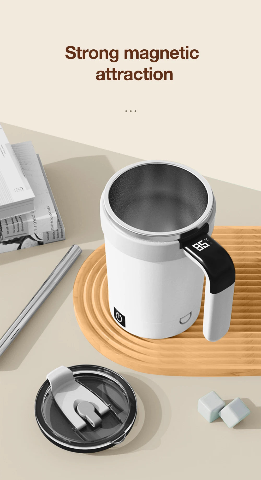 Automatic Magnetic Stirring Mug 380ML USB Electric Coffee Mug