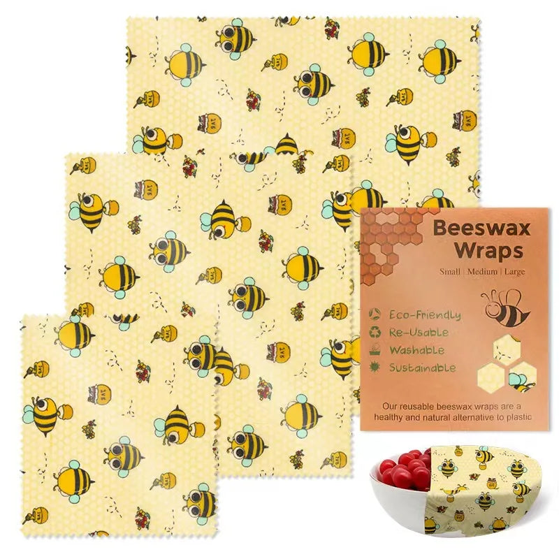 Reusable Beeswax Food Wrap Eco Friendly Plastic Free Storage