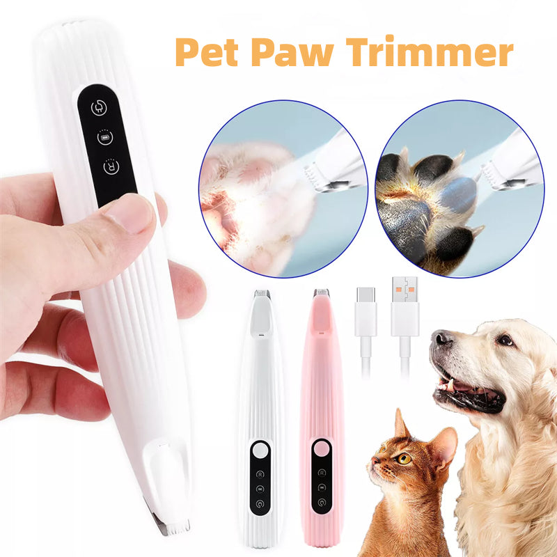 LED Pet Hair and Paw Trimmer Electric Clipper