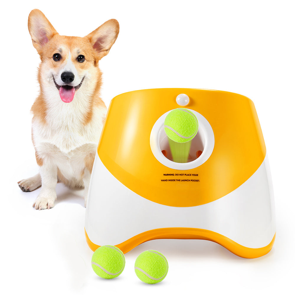 Pet-Friendly Safe and Fun Ball Pitching Tennis Ball Launcher for Dogs