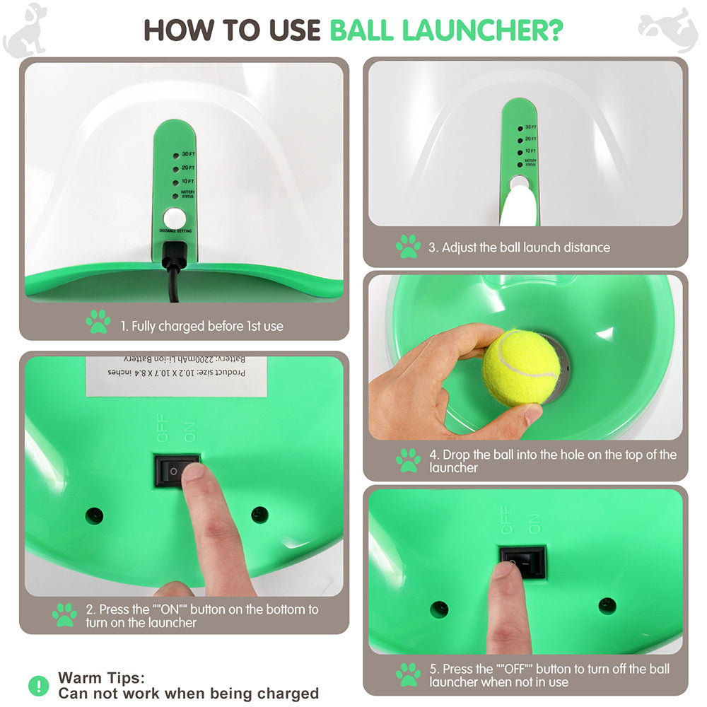 Pet-Friendly Safe and Fun Ball Pitching Tennis Ball Launcher for Dogs