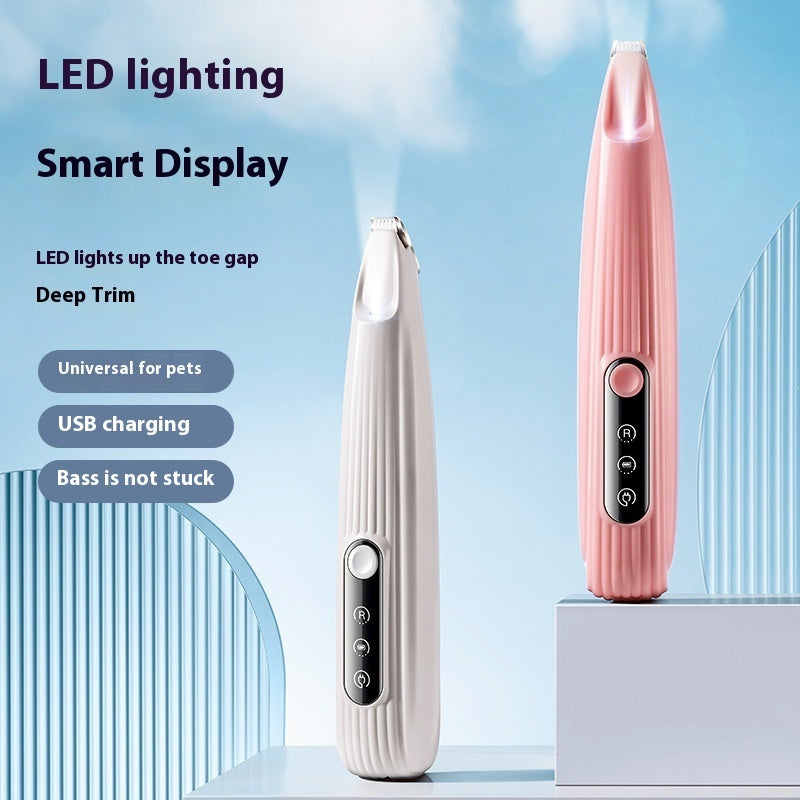 LED Pet Hair and Paw Trimmer Electric Clipper