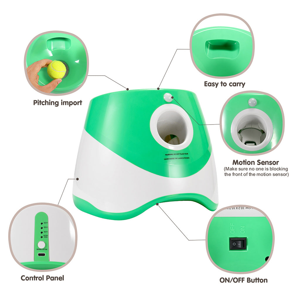 Pet-Friendly Safe and Fun Ball Pitching Tennis Ball Launcher for Dogs